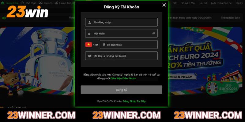 Cách đăng ký tài khoản để trải nghiệm game bài 23Win