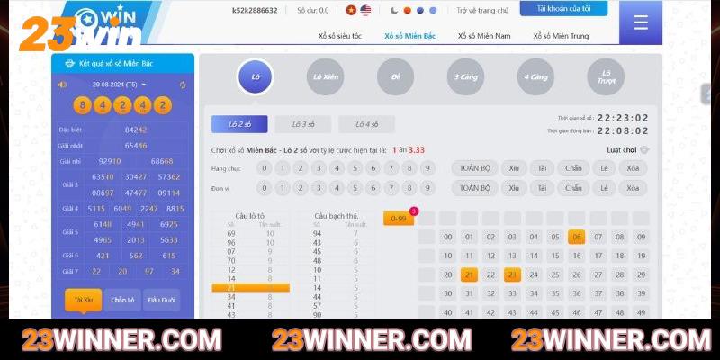 Sảnh xổ số 23win